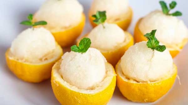 Лимонный сорбет